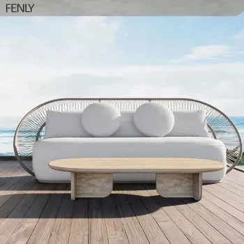 High Quality Villa Garden Furniture - White Sofas and Outdoor Chair Sets