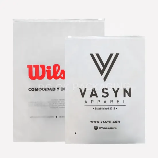 Custom Zip Lock PVC/PE Frosted Plastic Clothing Bags for Packaging & Printing