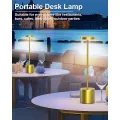 Lámpara de mesa LED con batería recargable con 3 opciones de color y luz negativa