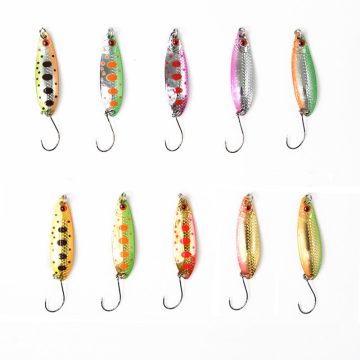 Foreign Trade Metal Bait Sequins 2.5g-5g 3D Big Eyes Fishing Lure Spoon Bait