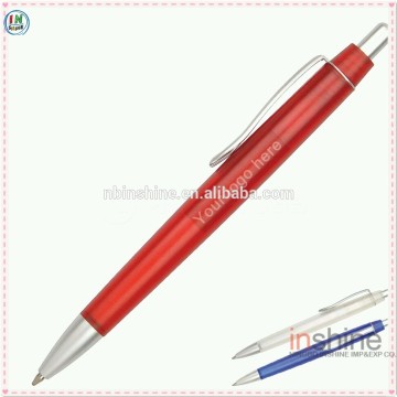 Click action clip pen , cheap retractable plastic advertising pen