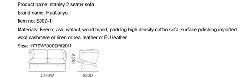 Stanley Loveseat Armrest Sofa