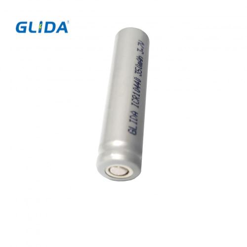 Rechargeable cylindrical lithium battery cell 3.7V 350mah