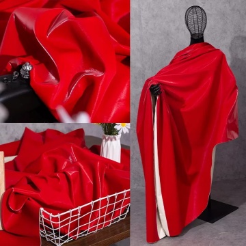 Big Red Faux Leather - Waterproof, Wear-resistant Graduation Designer Clothing