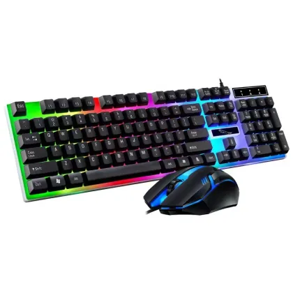 Waterproof Metal LED Keyboard and Mouse Set for Gaming