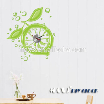 Fruit shape sticker clock for home decorative