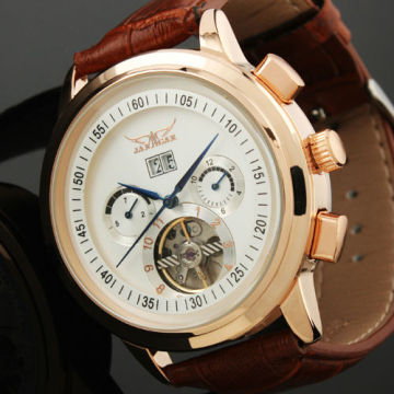 ESS Gent's White Tourbillon Rose Golden Elegant Automatic Mechanical Men Watch WM234
