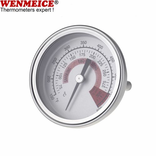 バーベキュー温度計アナロググリル蓋温度計