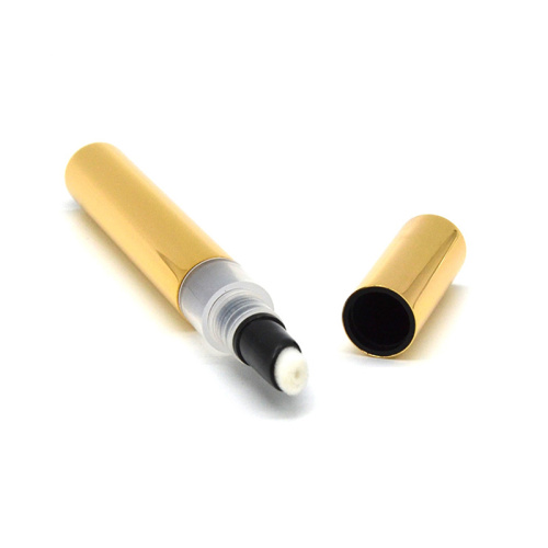 3 ml Click vide Cliquez en aluminium Bouteille de brillance à la bouteille cosmétique avec applicateur de pinceau