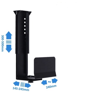 Adjustable Under Desk CPU Holder for Height and Width