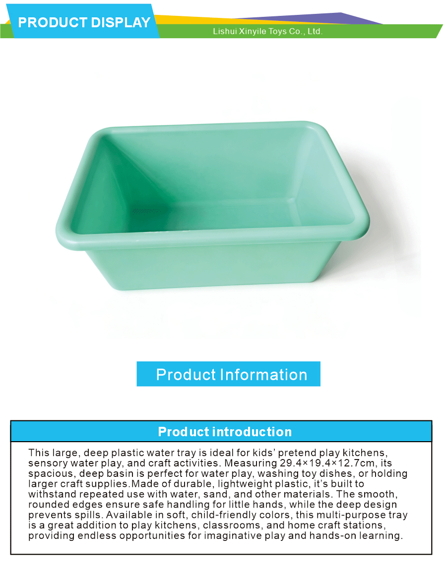 Deep Plastic Sink Tray for Play Kitchens