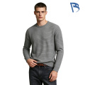 M041 Pulover din tricot pentru bărbați, cu decolteu în dungi