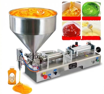 Pneumatic Horizontal Piston Cosmetic Cream Bottling Filler Machine