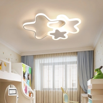 Pink Heart Shape Cloud LED Ceiling Lamp for Kids' Rooms