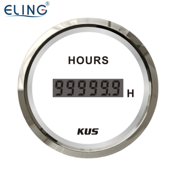 KUS 52mm Digital Hour Meter 12V/24V with RGB Backlight for Vehicles