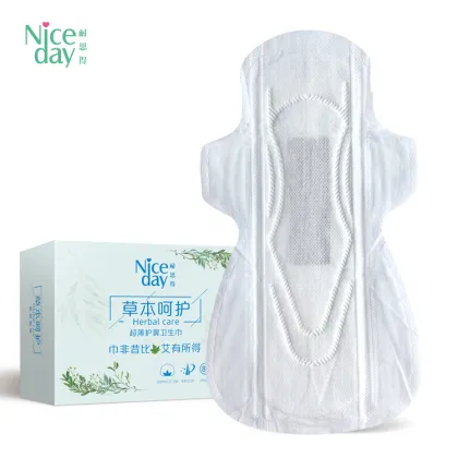 Chlorine Free overnight herbal organic menstrual pad