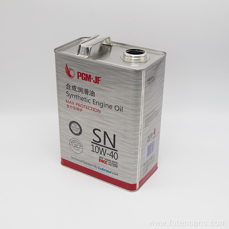 4L F-style Engine Oil Tin Can
