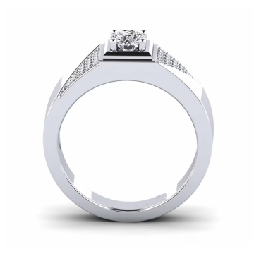 male wedding bands 1ct VVS2 Lab Diamond Platinum Ring for Men Supplier