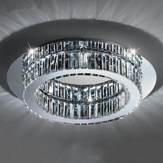 round modern simple crystal chandelier ceiling lamp