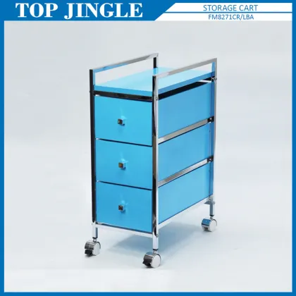 Premier Housewares Rolling Cart 3 Tier Storage Trolley
