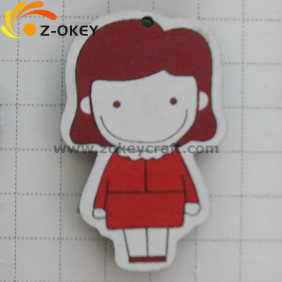 Top quality stylish Yiwu girl-shape wood fridge magnet alibaba