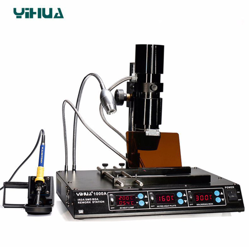 Soldering Station BGA Rework Station Laptop Motherboard Repairing Machine Reballing Kit Welding IR Station 110V 220V YIHUA1000A