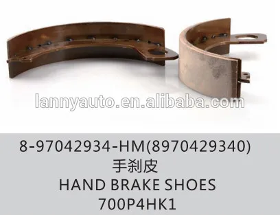 8970429340 8-97042934-HM 700P 4HK1 HAND BRAKE SHOES
