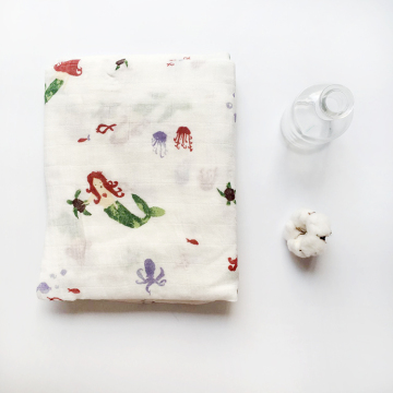 Mermaid style muslin blanket