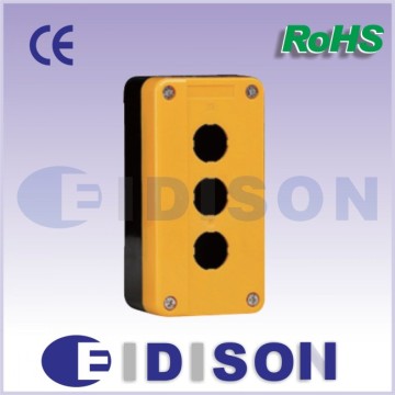 three yellow button switch box