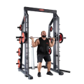 Plated loaded Olympic Smith machine counterbalanced