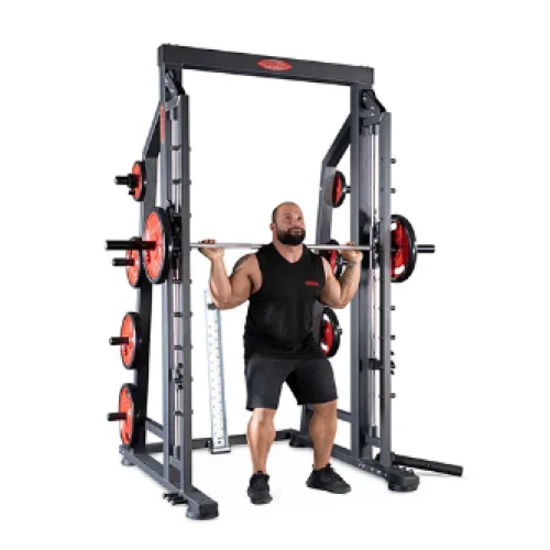 plated loaded Olympic smith machine counterbalanced