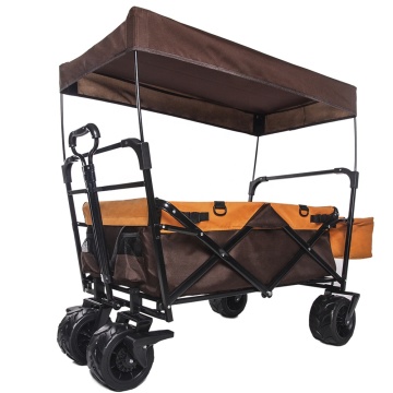 Carrello per vagoni pesanti pieghevole di lusso con baldacchino