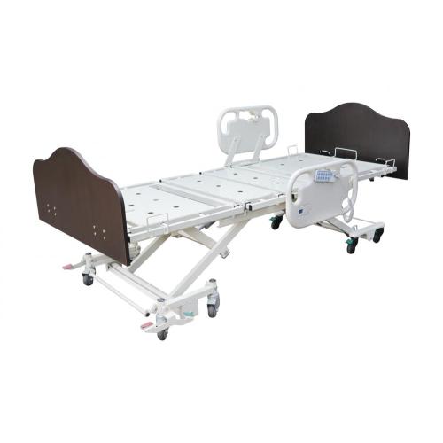 Electric Medical Bed with Barriers and Pole
