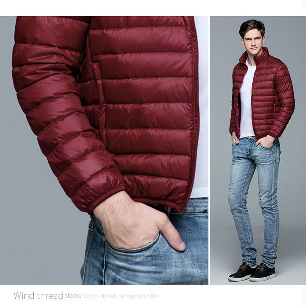 2020 New Casual Brand White Duck Down Jacket Men Autumn Winter Warm Coat Men's Ultralight Duck Down Jacket Male Windproof Parka