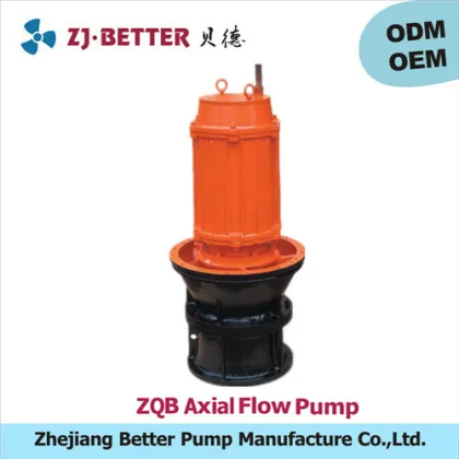 ZQB E-switch axial flow pump for pond water