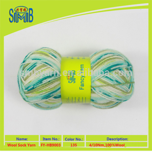 china manufacturer supply high quality hand knitting pure wool socken yarn