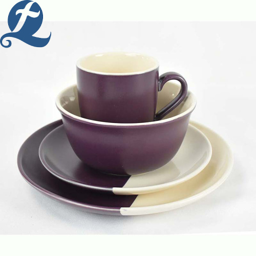 Aangepaste kleur koken keramische hotel diner servies set