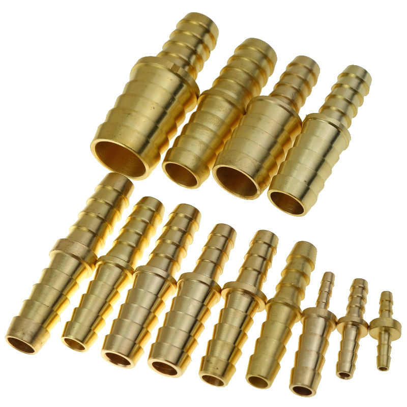 Brass Barb Hose ID Splicer Fitting Reducer /Equal Connector For Hose ID 6 8mm 1/8" 1/4" 3/8" 3/16" 5/16" 1/2" 3/4"