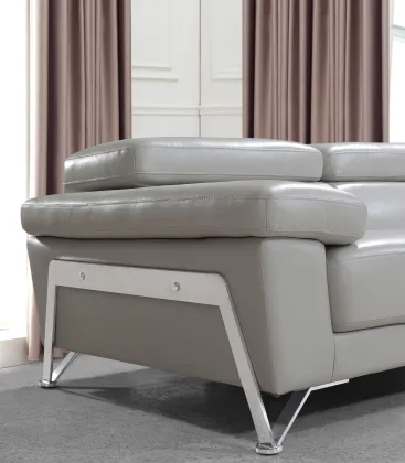 Natural Leather Couch with headrest