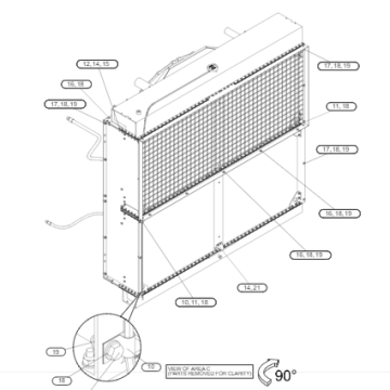 Generator set 3512B radiator assembly 6184305/618-4305