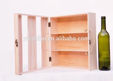 wooden wine box with holder / wooden gift boxes for wine glasses / decorative wooden wine boxes