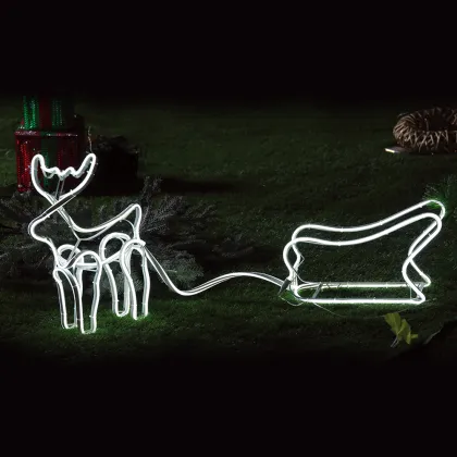 Giant Outdoor Moose LED Neon Christmas Lights