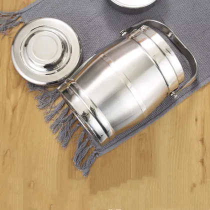 Stainless Steel Vacuum Insulated Lunch Box - Hot Food Flask Tiffin Carrier