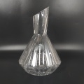 Decanter in vetro di vino a bocca trasparente a mano