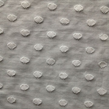 100% cotton voile fabric, dot jacquard fabric for dress
