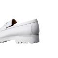 Chaussures de baskets en penny blanc