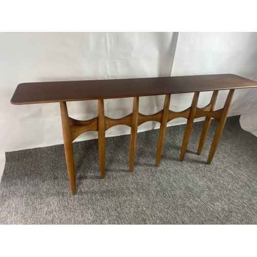 Vintage Entry Mid Century Solid Wood Console Table