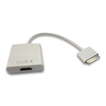 HDMI Adapter for iPhone 4, iPad, iPod, Supports HDMI Highest Video Resolution 1080p