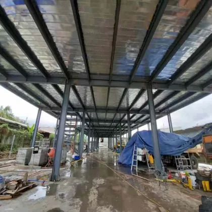 stainless light steel structure frame building