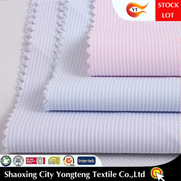 stock high density poly cotton dobby stripe fabric for office shirt